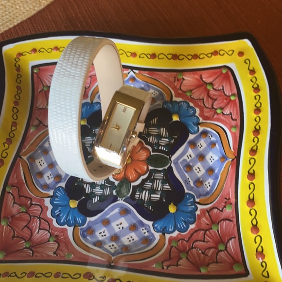 BCBGeneration. NWT.  Double strap watch.  Gold face w white. In box.  See pics main image 5